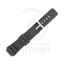 Correa Reloj Goma 18mm 135134 Negra Cierre Hebilla