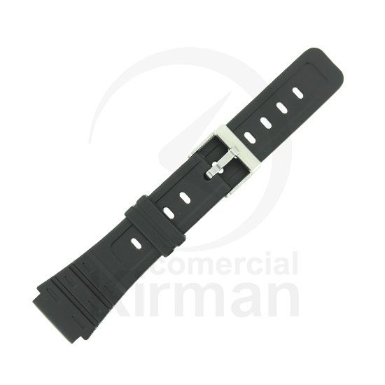 Correa Reloj Goma 18mm 135147 Negra Cierre Hebilla