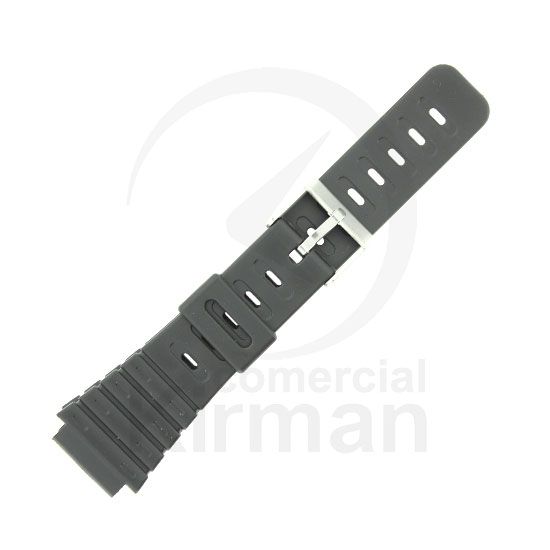 Correa Reloj Goma 20mm 135001 Negra Cierre Hebilla