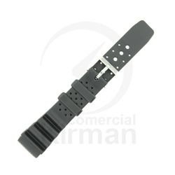 Correa Reloj Goma 20mm 135031/20 Negra Cierre Hebilla