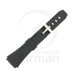 Correa Reloj Goma 20mm 135074 Negra Cierre Hebilla