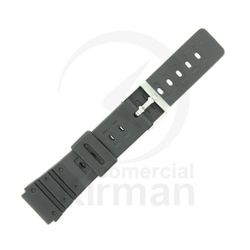 Correa Reloj Goma 20mm 135137 Negra Cierre Hebilla