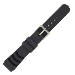 Correa Reloj Goma 20mm 135173/20 Negra PU Tipo Seiko Cierre Hebilla