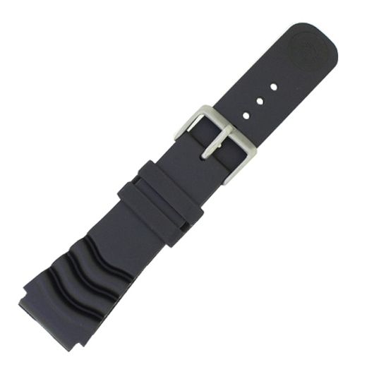 Correa Reloj Goma 24mm 135173/24 Negra PU Tipo Seiko Cierre Hebilla