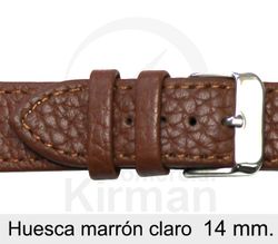 Correa Reloj Piel 14x75/115mm 131127MC Huesca Marrón Cierre Hebilla Acero