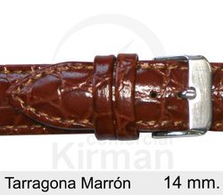 Correa Reloj Piel 14x90/130mm 131026M Terragona Marrón Cierre Hebilla Acero