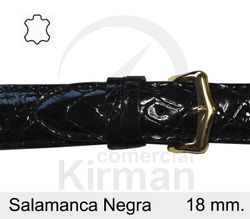 Correa Reloj Piel 18x75/115mm 133108N Salamanca Negra Cierre Hebilla Acero