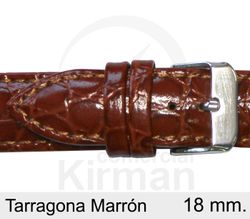 Correa Reloj Piel 18x90/130mm 133068M Tarragona Marrón Cierre Hebilla Acero