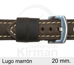 Correa Reloj Piel 20x75/115mm 134118M Lugo marrón Cierre Hebilla