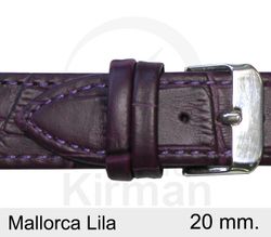 Correa Reloj Piel 20x75/115mm134123L Mallorca Lila Cierre Hebilla