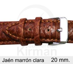 Correa Reloj Piel 20x80/120mm 134132MC Jaén Marrón Claro Cierre Hebilla