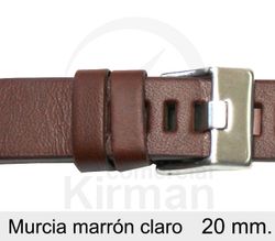 Correa Reloj Piel 20x80/120mm134129MC Murcia Marrón Claro Cierre Hebilla