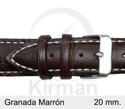 Correa Reloj Piel 20x80/130mm 134119M Huesca blanca Cierre Hebilla