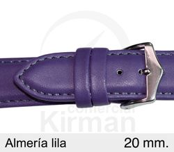 Correa Reloj Piel 20x90/130mm 4021020 Almería Lila Cierre Hebilla