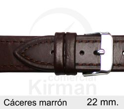 Correa Reloj Piel 22x75/115mm139010M Cáceres Marrón Cierre Hebilla
