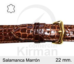 Correa Reloj Piel 22x75/115mm139108M Salamanca Marrón Cierre Hebilla
