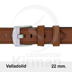 Correa Reloj Piel 22x80/120mm139143MC Valladolid Marrón Claro Cierre Hebilla