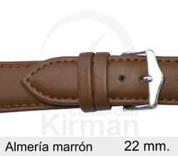 Correa Reloj Piel 22x90/130mm4020222 Almería Marrón Cierre Hebilla