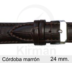 Correa Reloj Piel 24x80/120mm 140002M Córdoba Marrón Cierre Hebilla