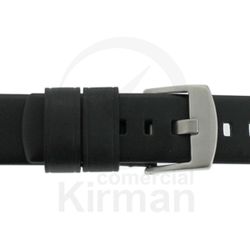 Correa Reloj Piel 24x80/120mm 140137N Gerona Negra Cierre Hebilla