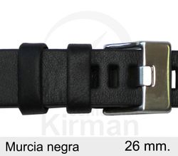 Correa Reloj Piel 26x80/120mm 141129N Murcia negra Cierre Hebilla