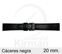 Correa Reloj Piel Caceres 4060120 Negro Ancho 20mm