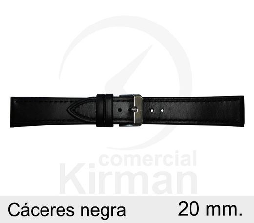 Correa Reloj Piel Caceres 4060120 Negro Ancho 20mm