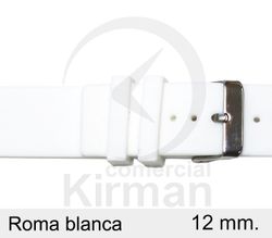 Correa Reloj Silicona 12x75/120mm 135000/12B2 Roma Blanca Cierre Hebilla