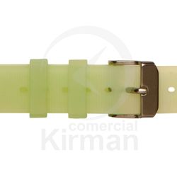 Correa Reloj Silicona 14x75/120mm 135069/14V Atenas Verde Translúcida Cierre Hebilla