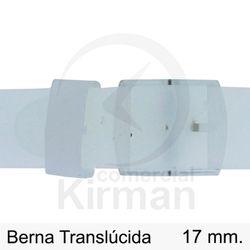Correa Reloj Silicona 17x90/120mm 135155/17TR Berna Translúcida Cierre Hebilla