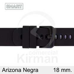 Correa Reloj Silicona 18 mm 135167/18N Smart Arizona Negra Cierre Hebilla