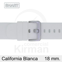 Correa Reloj Silicona 18mm 135166/18B Smart California Blanca Cierre Hebilla