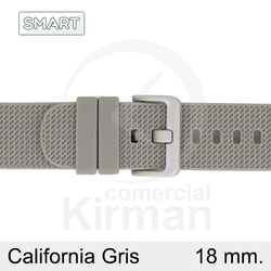 Correa Reloj Silicona 18mm 135166/18G Smart California Gris Cierre Hebilla