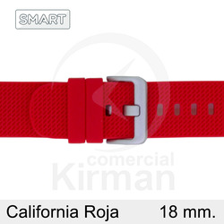 Correa Reloj Silicona 18mm 135166/18R Smart California Roja Cierre Hebilla