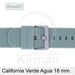 Correa Reloj Silicona 18mm 135166/18VA Smart California Verde Agua Cierre Hebilla