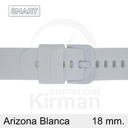 Correa Reloj Silicona 18mm 135167/18B Smart Arizona Blanca Cierre Hebilla