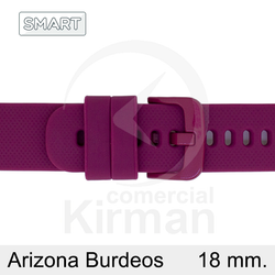 Correa Reloj Silicona 18mm 135167/18BU Smart Arizona Burdeos Cierre Hebilla