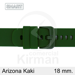 Correa Reloj Silicona 18mm 135167/18K Smart Arizona Kaki Cierre Hebilla