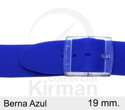Correa Reloj Silicona 19x90/120mm 135155/19A Berna Azul Cierre Hebilla