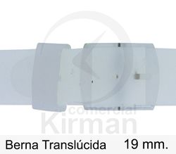 Correa Reloj Silicona 19x90/120mm 135155/19TR Berna Translúcida Cierre Hebilla