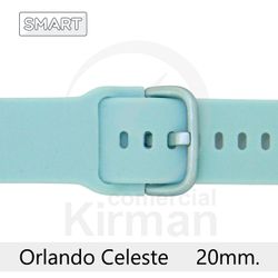 Correa Reloj Silicona 20mm 135164/20CE Smart Orlando Celeste Cierre Hebilla