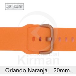 Correa Reloj Silicona 20mm 135164/20NA Smart Orlando Naranja Cierre Hebilla