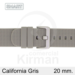 Correa Reloj Silicona 20mm 135166/20G Smart California Gris Cierre Hebilla