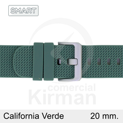 Correa Reloj Silicona 20mm 135166/20V Smart California Verde Cierre Hebilla