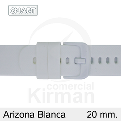 Correa Reloj Silicona 20mm 135167/20B Smart Arizona Blanca Cierre Hebilla