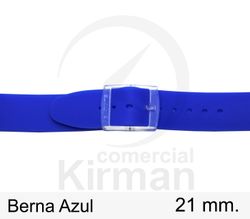 Correa Reloj Silicona 21x90/120mm 135155/21A Berna Azul Cierre Hebilla