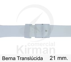 Correa Reloj Silicona 21x90/120mm 135155/21TR Berna Translúcida Cierre Hebilla