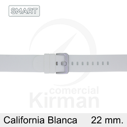 Correa Reloj Silicona 22mm 135166/22B Smart California Blanca Cierre Hebilla
