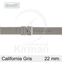 Correa Reloj Silicona 22mm 135166/22G Smart California Gris Cierre Hebilla