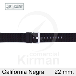 Correa Reloj Silicona 22mm 135166/22N Smart California Negra Cierre Hebilla